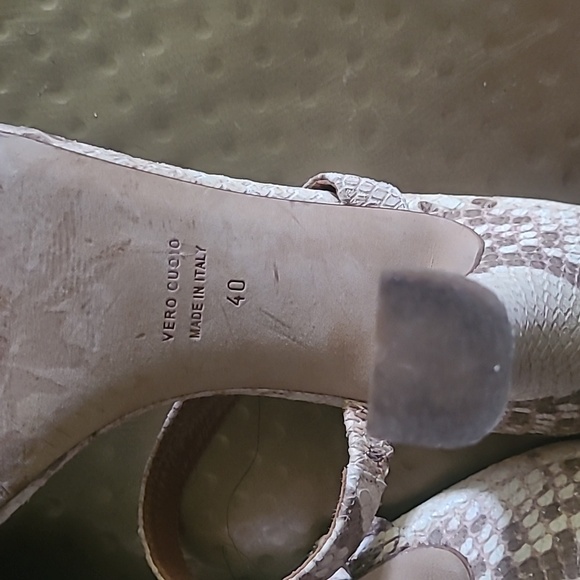 Paris Texas Python-Embossed Leather Mule, Sz US 10/40 - Picture 7 of 10